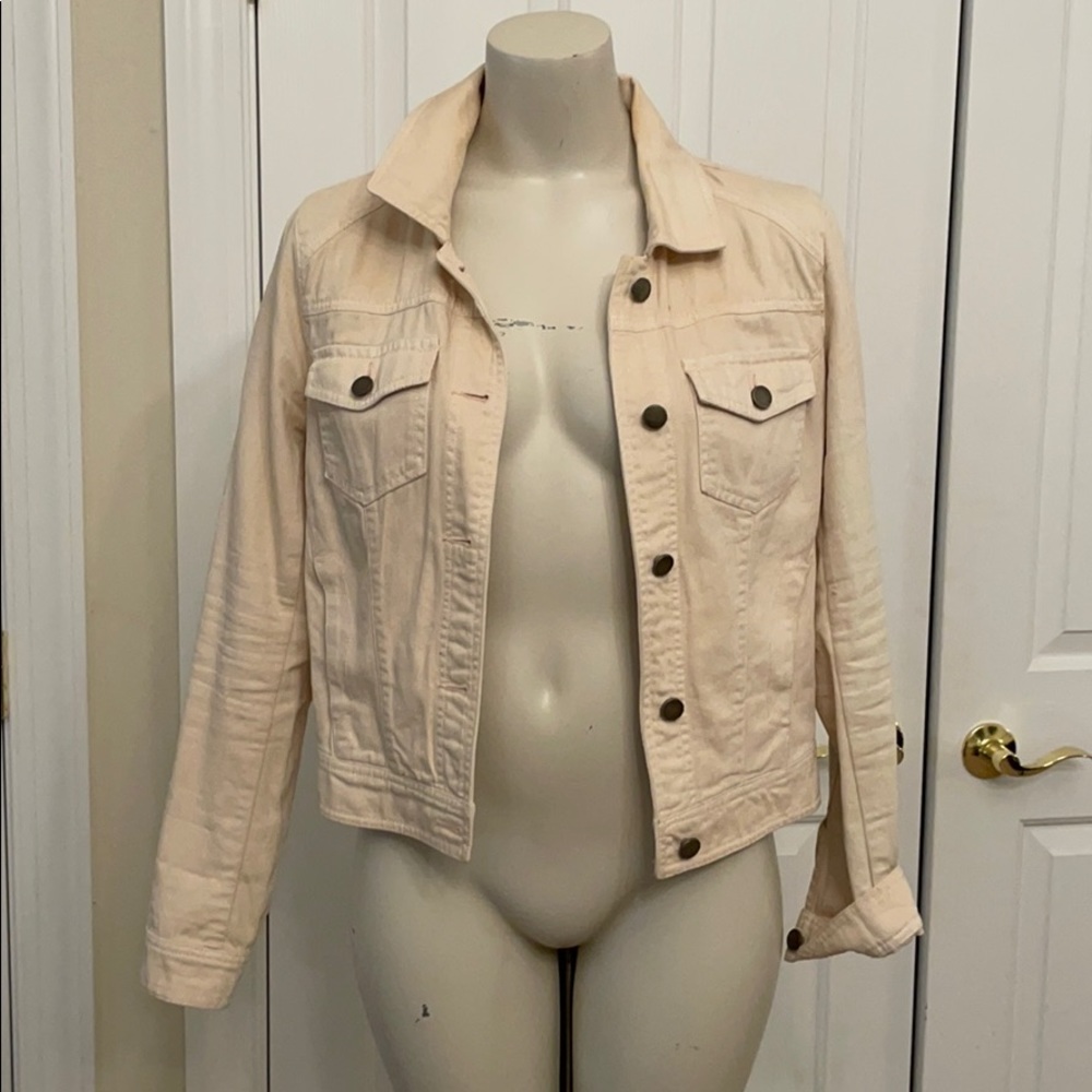 Hinge cream jean jacket